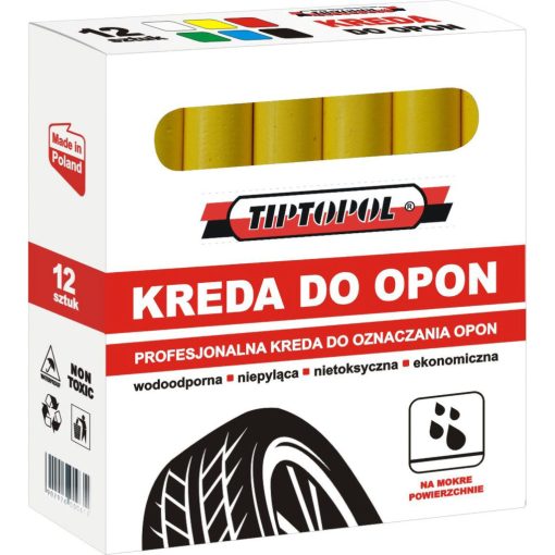 Gumijelölő kréta, sárga, vízálló