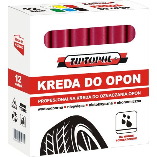 Gumijelölő kréta, piros, vízálló