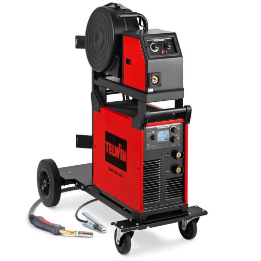 MIG-MAG/BRAZING/MMA/TIG/GOUGING Supermig 350i PACK hegesztőgép, 3ph, 230V/400V,Telwin+szállítókocsi