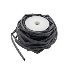 Zsugorcső tekercs ø2.5mm, fekete, 10m