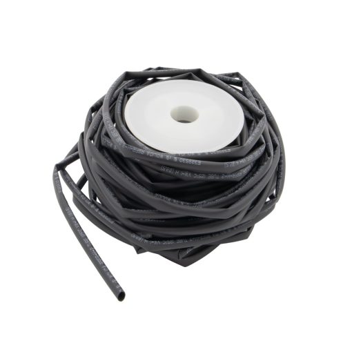 Zsugorcső tekercs ø2.5mm, fekete, 10m