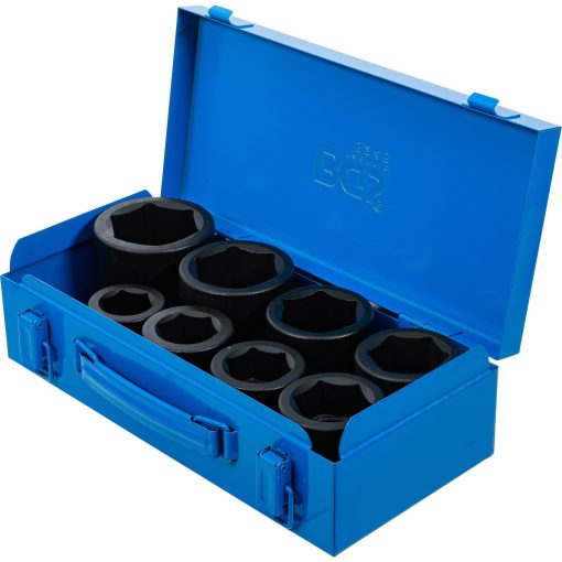 Ütvecsavarozó dugókulcs készlet, 1", 27–50mm, hatszögletű, 8db