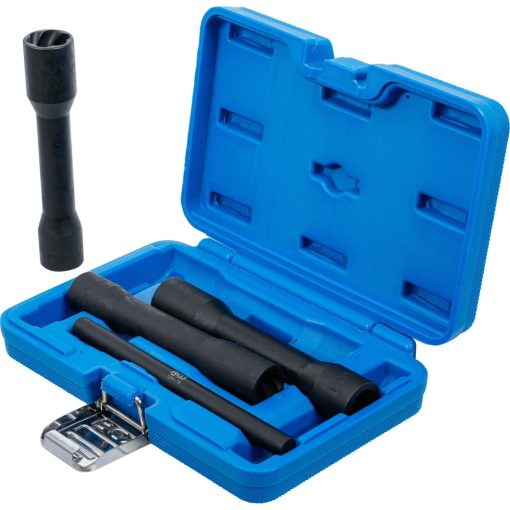 Mély spirálprofilos csavarkiszedő dugókulcs készlet, 1/2", 17–21mm, 4db