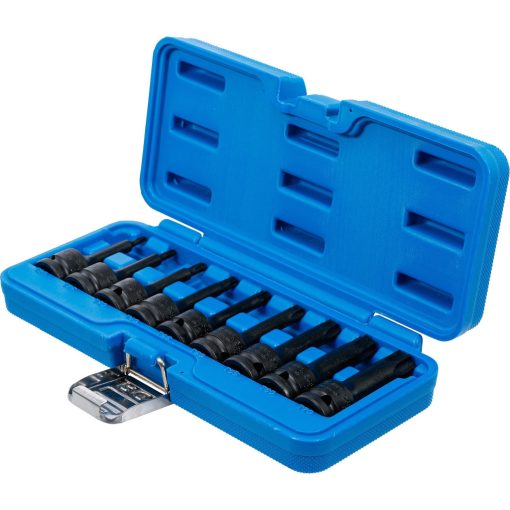 Ütvecsavarozó bitdugókulcs készlet, 1/2", T-Star (Torx) T20–T70, 9db