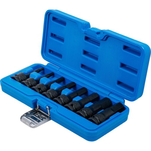 Ütvecsavarozó bitdugókulcs készlet, 1/2", belső hatlap 5–19mm, 8db