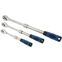   Racsnis hajtószár készlet, teleszkópos, 1/4", 3/8", 1/2"