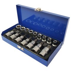Torx bit- és dugókulcs készlet, 17db-os, 1/2" Torx bit- és dugókulcs készlet, 17db-os, 1/2"
