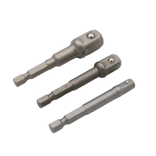 Fúrógépbe fogható hatszög adapter készlet 1/4", 3/8", 1/2", 3db
