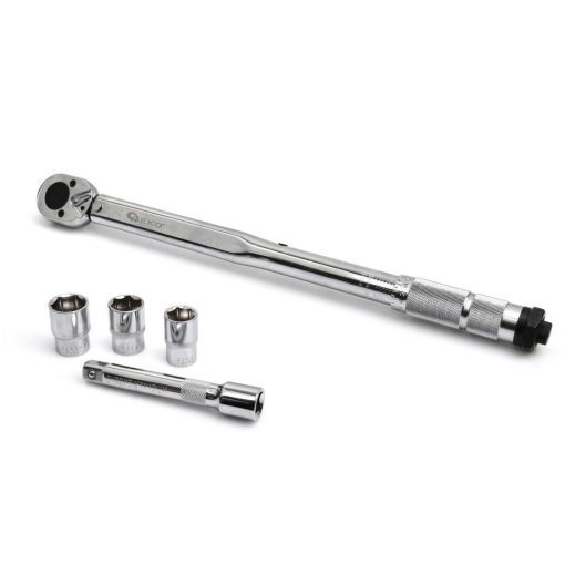 Nyomatékkulcs 1/2", 28-210Nm, dugókkal és hosszabbítórúddal