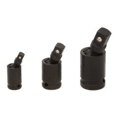   3db-os csuklós dugókulcs készlet ütvecsavarozóhoz, 1/2", 3/8", 1/4"-os szögletes meghajtó