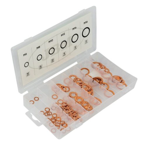 Réz alátét csomag, 110db
