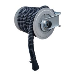 Kipufogógáz tömlődob, 76mm x 8m tömlő kerek fúvókával   Kipufogógáz tömlődob, 76mm x 8m tömlő kerek fúvókával