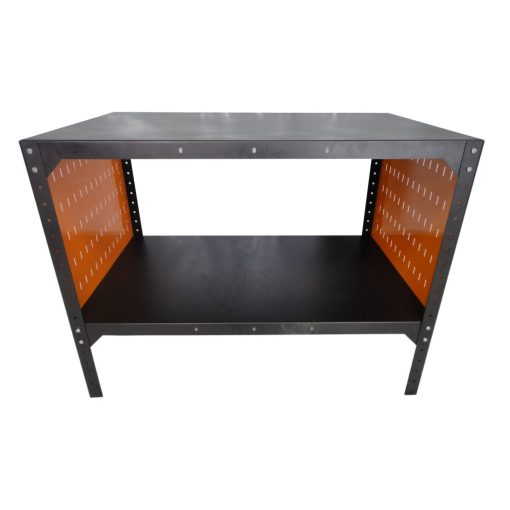 Munkaasztal egy polccal, 125x75cm, 2db oldalsó perforált fal
