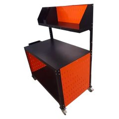 Mobil munkaasztal, 125x75cm, perforált oldalfallal Mobil munkaasztal, 125x75cm, perforált oldalfallal