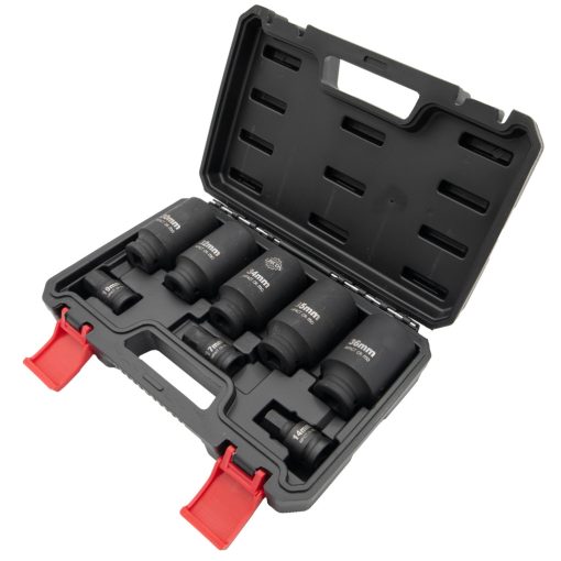 Kardántengely ütvecsavarozó dugókulcs készlet, 12pt 30-36mm, hatlapú 14-19mm, 8db