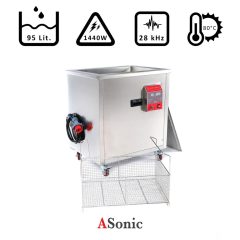 Ultrahangos tisztító 95l, 1440W, 28kHz, 80°C