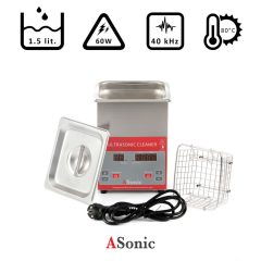 Ultrahangos tisztító 1,5l, 60W, 40kHz, 80°C