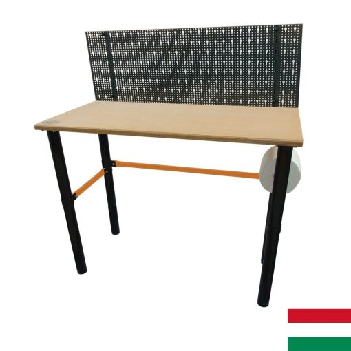 Moduláris munkaasztal szerszámtartó hátfallal 125x62x105cm