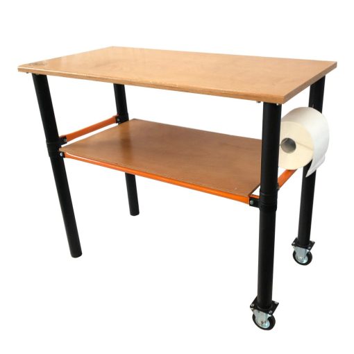 Mobil munkaasztal két kerékkel és polccal 125x62x105cm