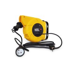   Automatikus tápkábeltekercs falra szerelhető konzollal, 11 + 2m, 1500W